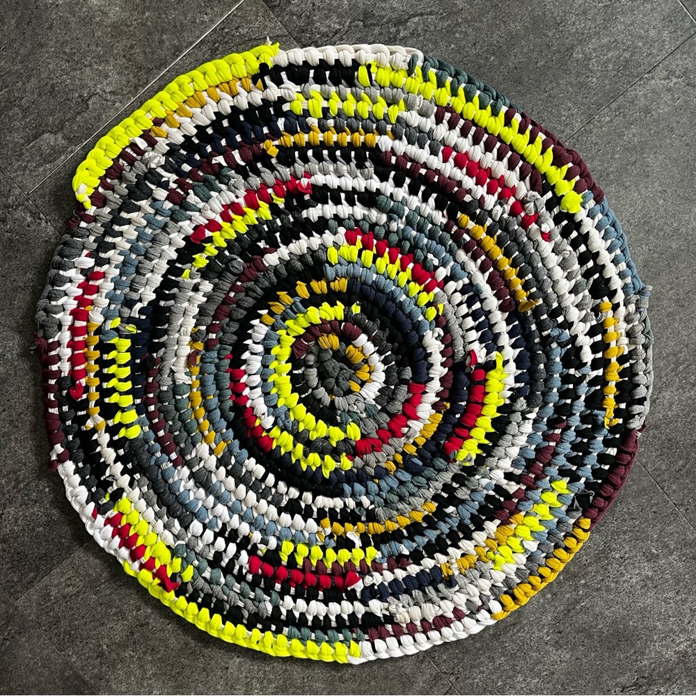 Handmade Multicoloured "Rag" Rug - Picture 2 of 5
